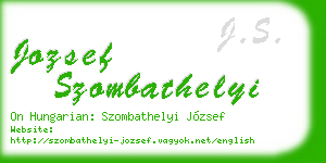 jozsef szombathelyi business card