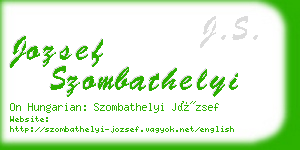 jozsef szombathelyi business card